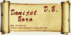 Danijel Boro vizit kartica